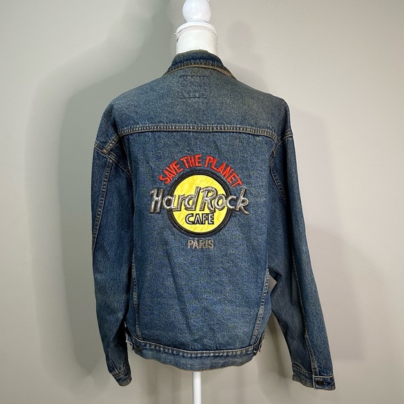 Hard Rock Cafe Other - Vintage Jean Jacket - Vintage 90's HARD ROCK CAFE PARIS - SAVE THE PLANET